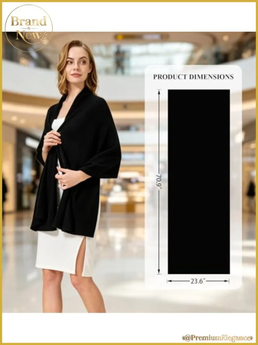 100% Cashmere Shawl Wrap Lightweight Travel Scarf All Seasons Gift Box